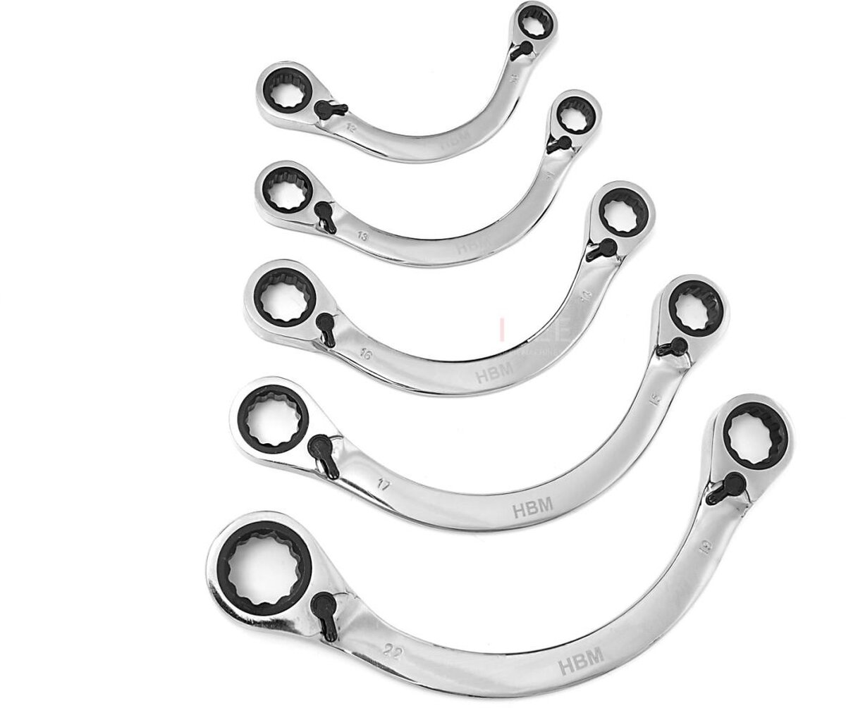 HBM startnøkkelsett, halvmånenøkkelsett 5 deler