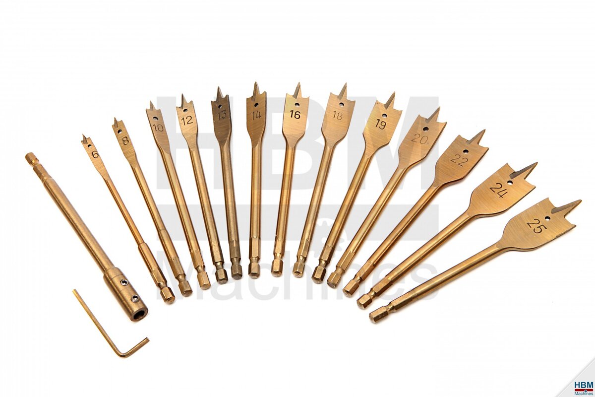 Hbm 14-delt hastighedsboresæt 6 - 25 mm.