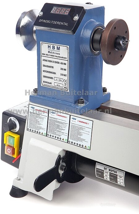 HBM 450 x 300 variable wood lathe