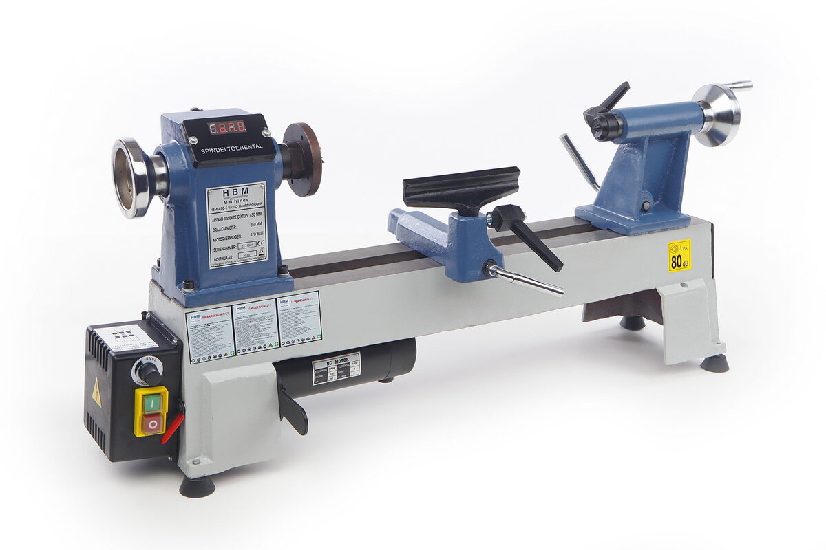 HBM 450 x 300 variable wood lathe