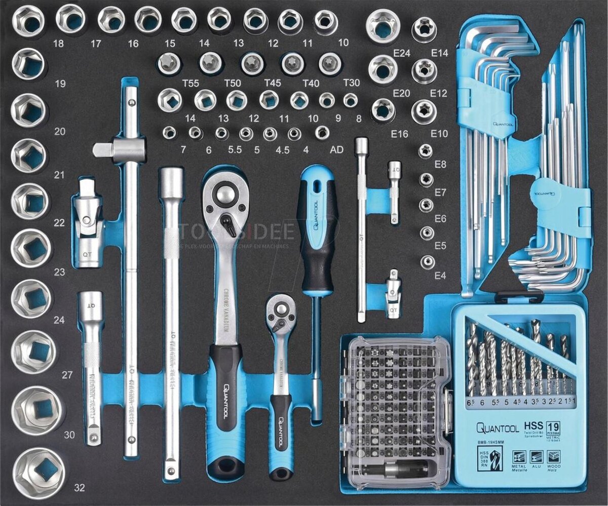 Quantool værktøjsvogn Q25160 217 dele