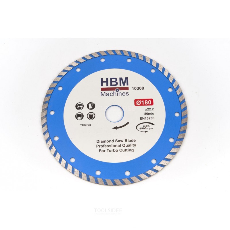 HBM 180 mm Diamond Cutting Disc Turbo