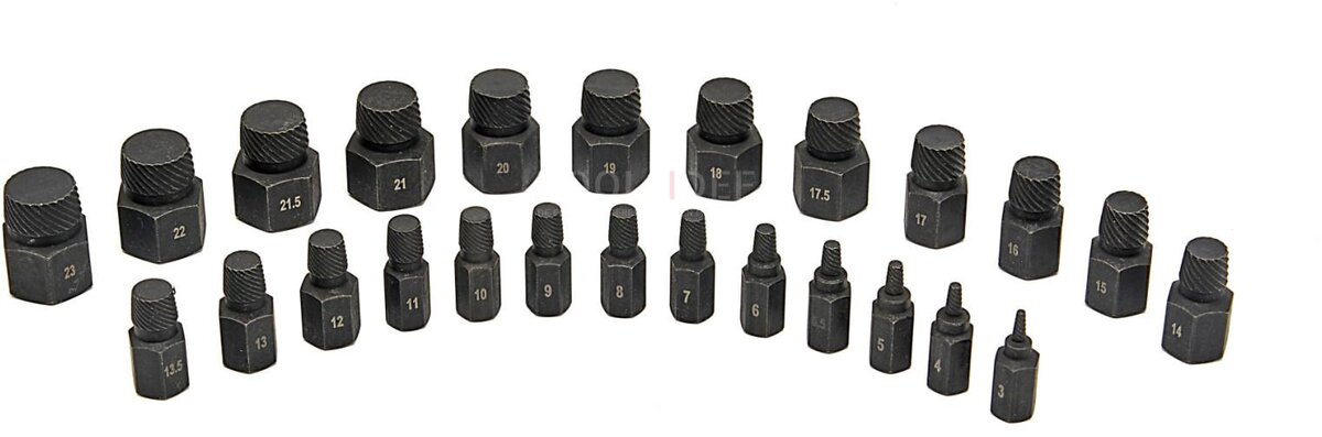 HBM flerspline skrutrekkersett 25 stk