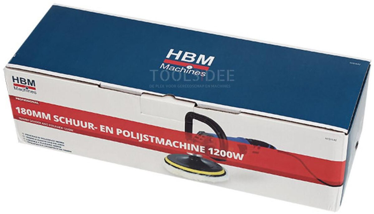 HBM 180 mm liuku- ja kiillotusmaski 1200 wattia