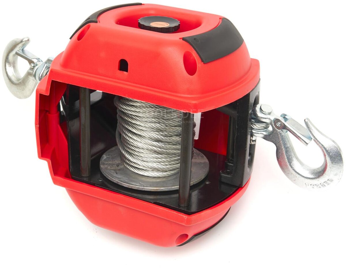 HBM portable winch, hoist and pull hoist drilling machine powered 225 kg red HBM portable winch, hoist and pull hoist drilling machine powered 225 kg red