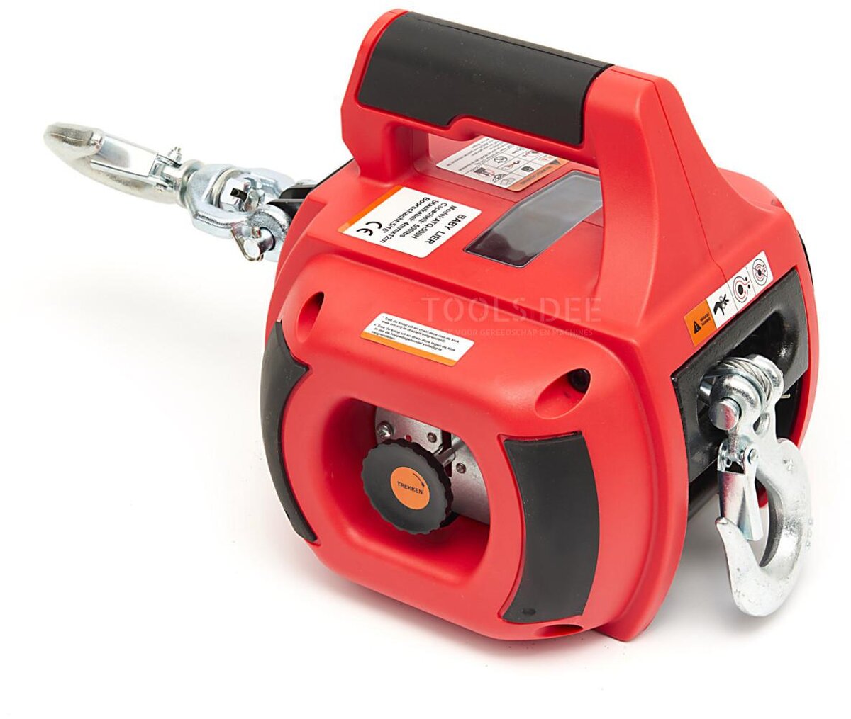 HBM portable winch, hoist and pull hoist drilling machine powered 225 kg red HBM portable winch, hoist and pull hoist drilling machine powered 225 kg red