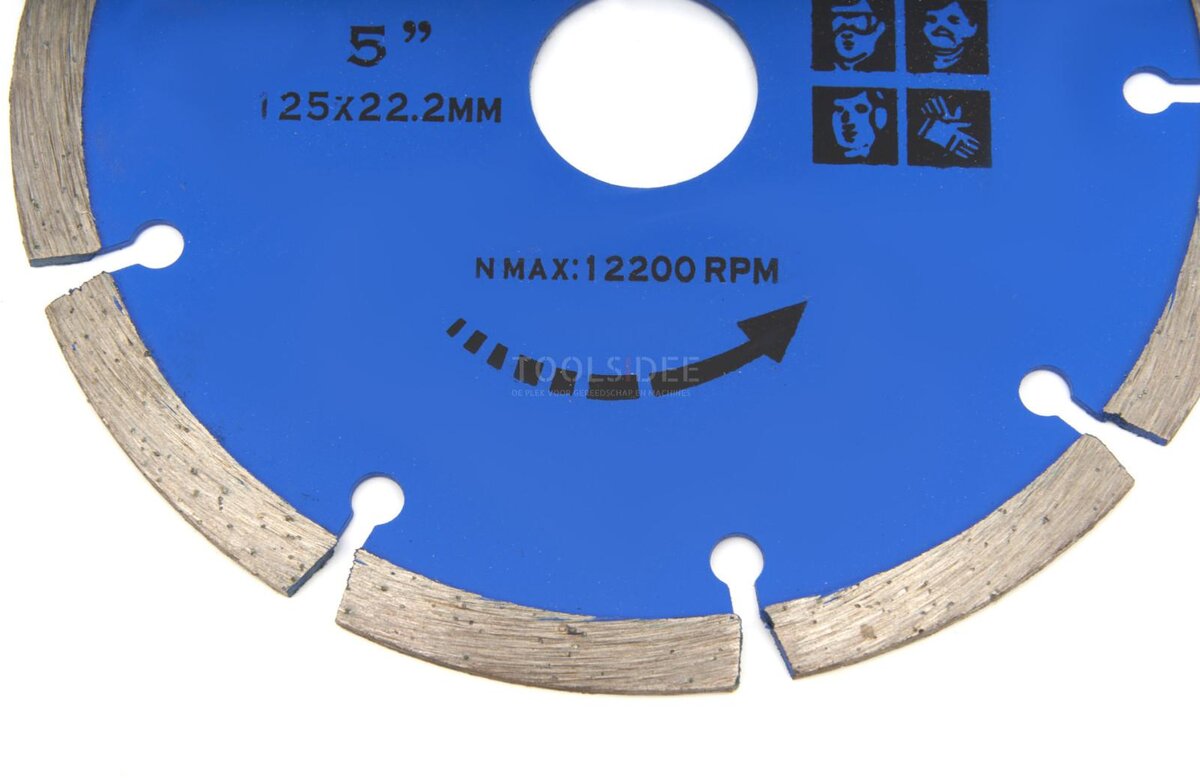 HBM 125 mm Diamant Doorslijpschijf voor de accu tegelzaag 