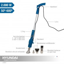 Hyundai weed burner 2000W