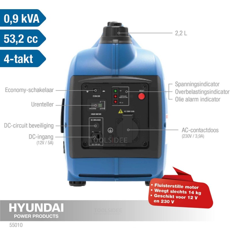 Hyundai-Generator/Wechselrichter 1 kW