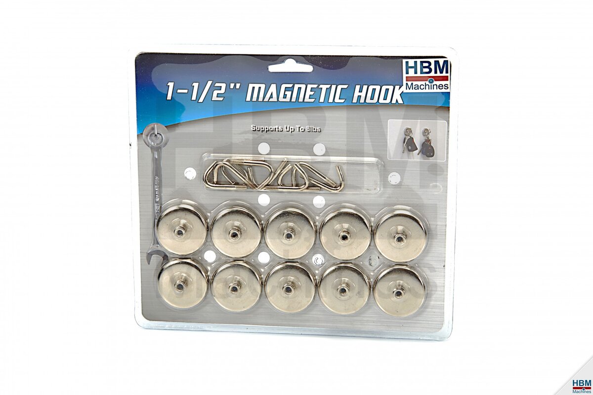 HBM 10 piece 3.65 kg. magnetic hook set