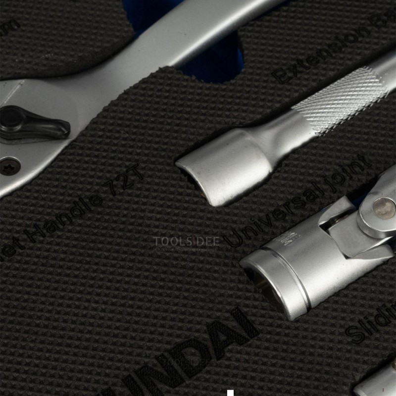 Hyundai socket wrench set 19-piece 1/4