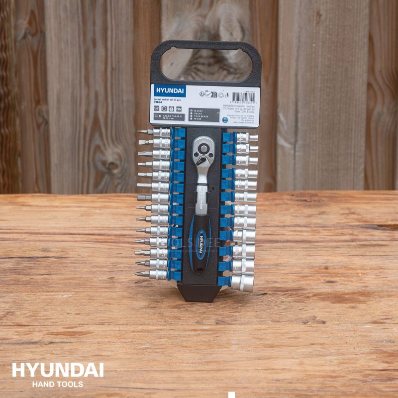Hyundai socket wrench/bit set 27 pcs. 1/4