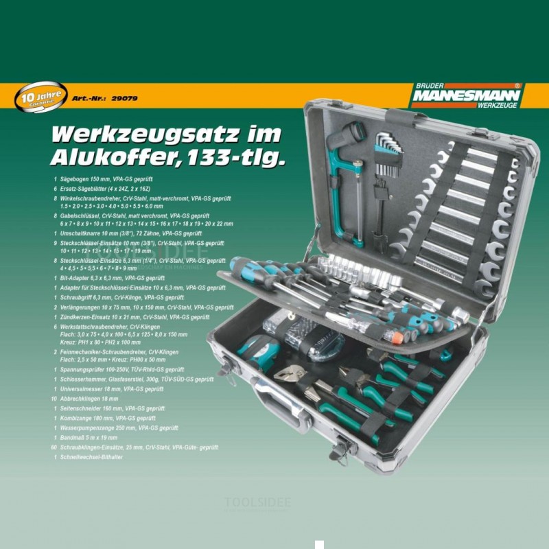 Mannesman tool box 133 pieces 29079