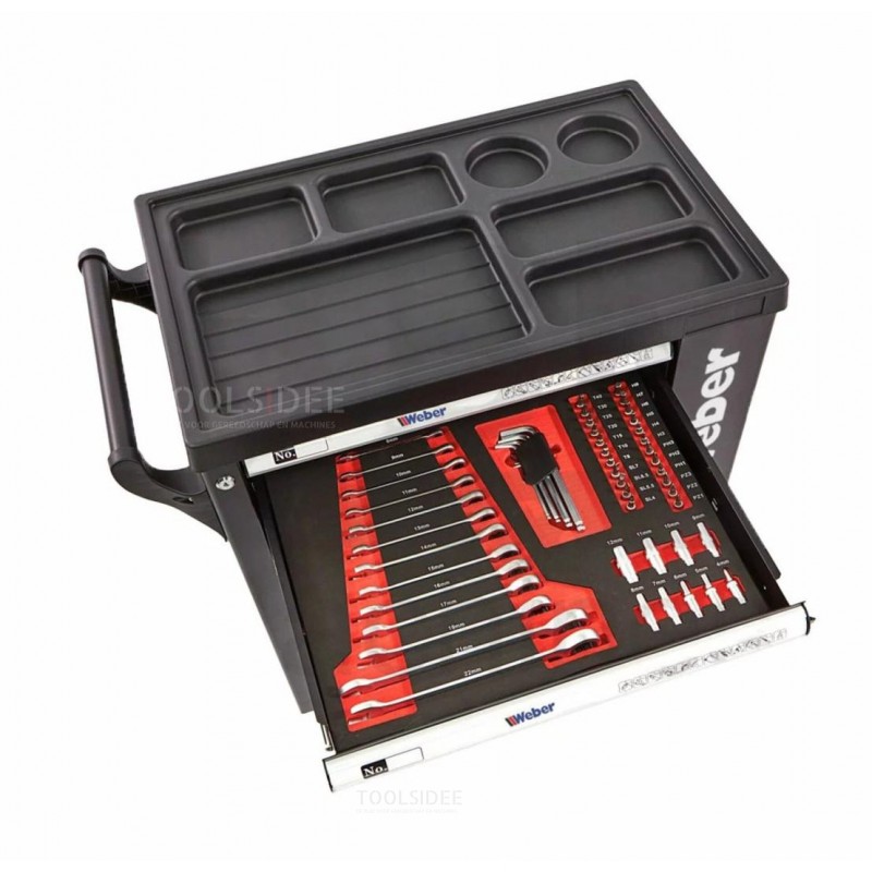 Weber filled tool trolley 154 pieces
