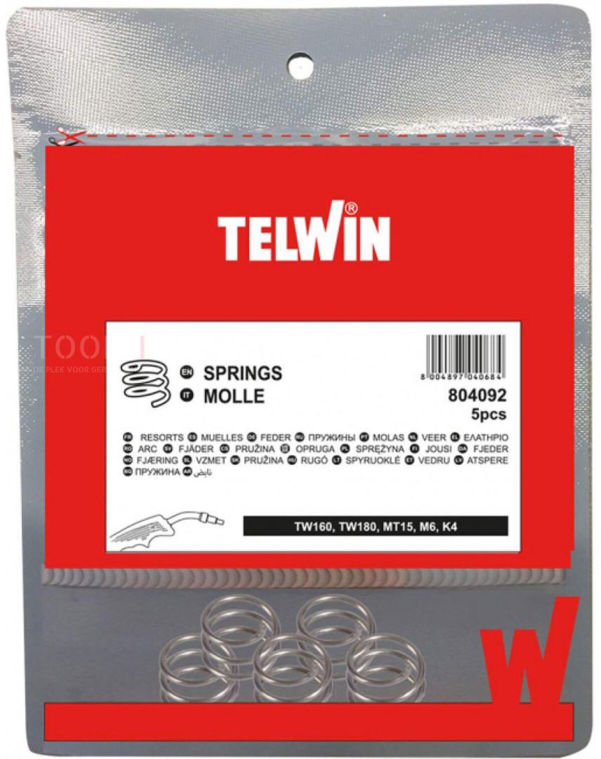 Telwin klemfjær for gassdyse (5 stk) Telwin klemfjær for gassdyse (5 stk)