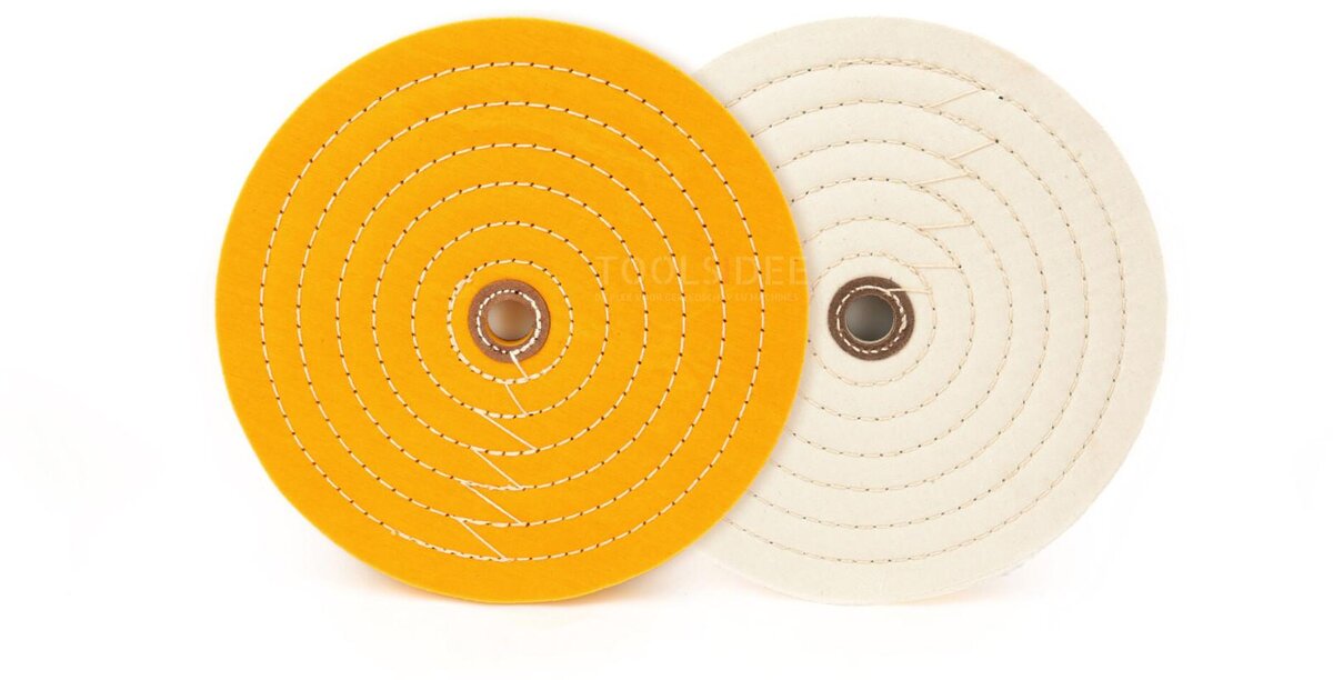 HBM Polerskivesett 250 mm hvit/gul skaft størrelse 20 mm HBM Polerskivesett 250 mm hvit/gul skaft størrelse 20 mm