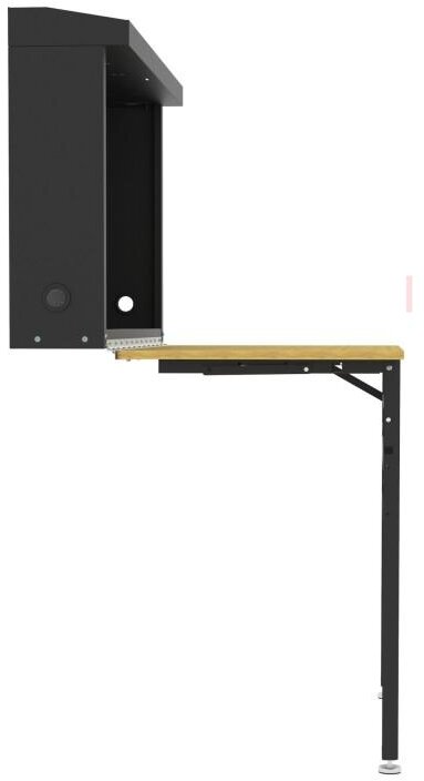 HBM sammenleggbar arbeidsbenk for veggmontering 120 x 66 cm 