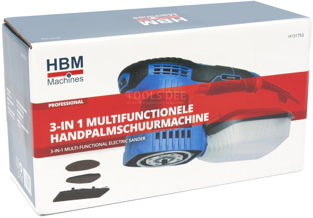 HBM 3-i-1 multifunksjonell palmesliper 