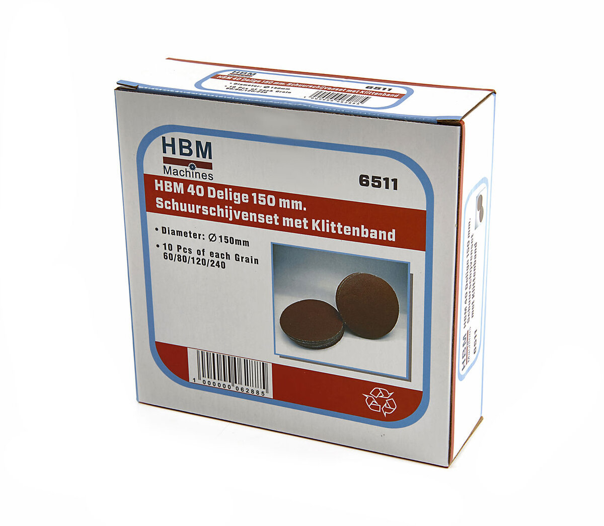  HBM 40 kpl 150 mm. Velcro-hiomalevysarja tarranauhalla