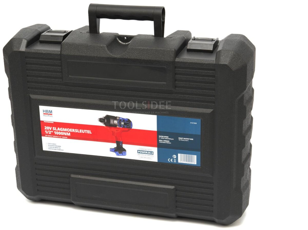 HBM-Akku-Schlagschrauber, 1/2 Zoll, 1000 Nm, 20 Volt Power20.5