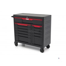 HBM Werkzeugwagen, 12 Schubladen, 106 cm, schwarz