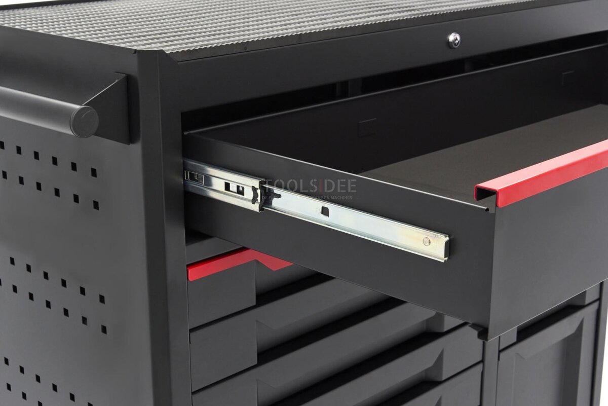 HBM Werkzeugwagen, 12 Schubladen, 106 cm, schwarz