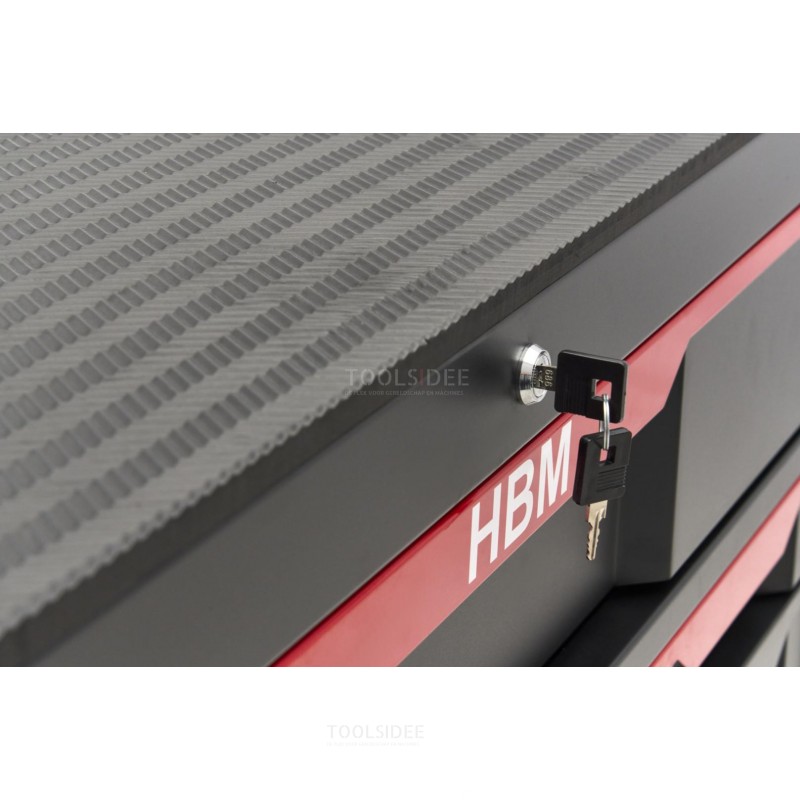 Carrello portautensili HBM 12 cassetti, 106 cm, nero