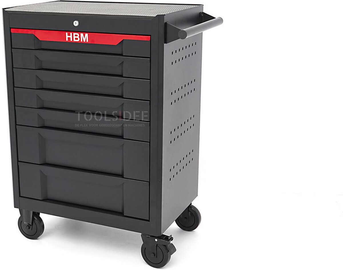 HBM verktøyvogn 7 skuffer, 68 cm, sort HBM verktøyvogn 7 skuffer, 68 cm, sort