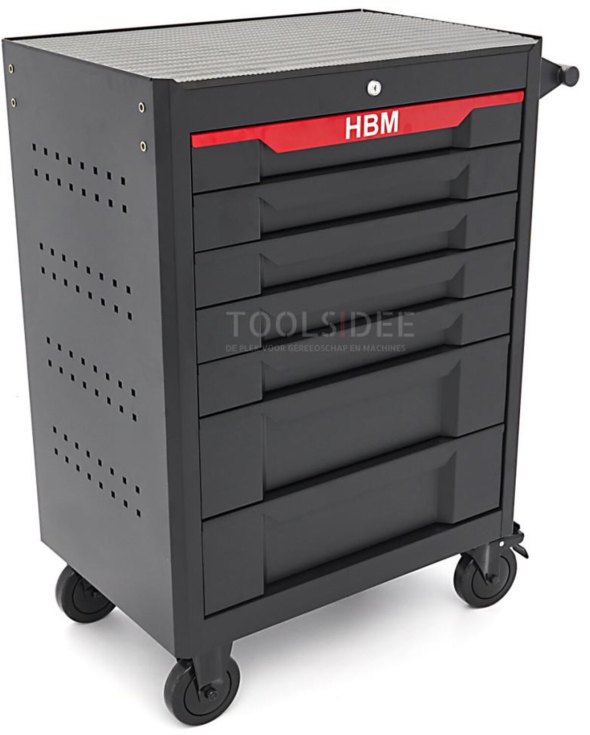 HBM verktøyvogn 7 skuffer, 68 cm, sort HBM verktøyvogn 7 skuffer, 68 cm, sort