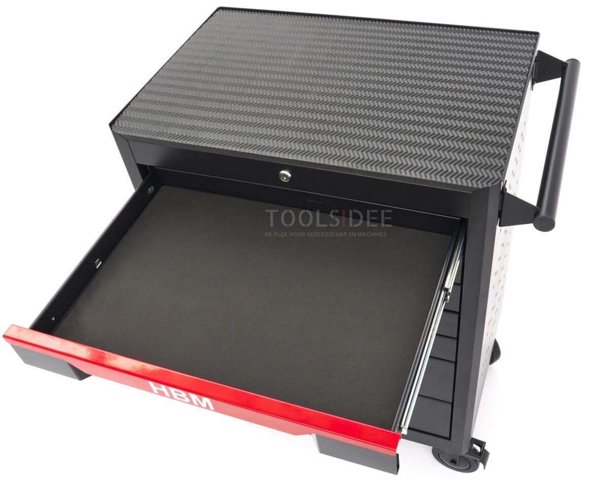HBM verktøyvogn 7 skuffer, 68 cm, sort HBM verktøyvogn 7 skuffer, 68 cm, sort
