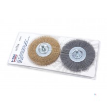 HBM set med reservborstar för HBM elektriska ogräsborste, ledborste inklusive 2 borsthjul