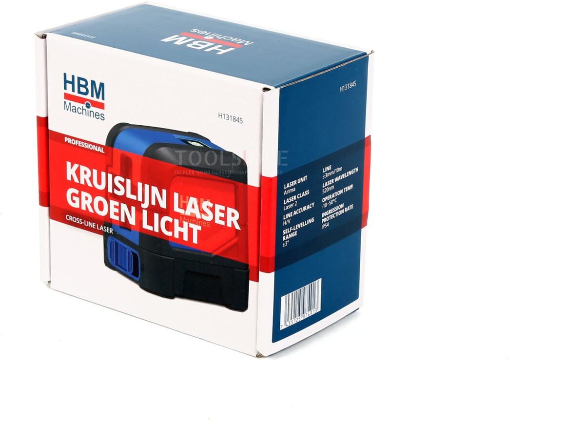 HBM Laser liner 2 linjer med grønt lys