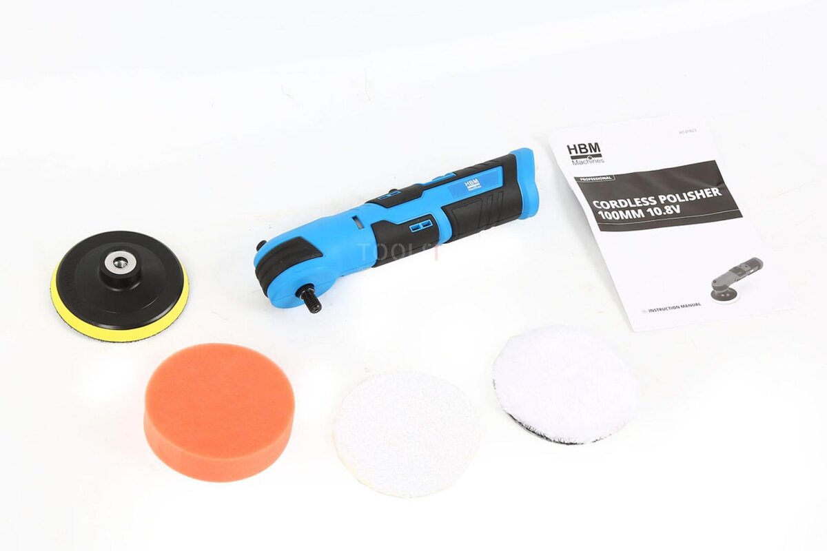 HBM polierer auf accu, 100 mm, 10.8 Volt, Power10 HBM polierer auf accu, 100 mm, 10.8 Volt, Power10
