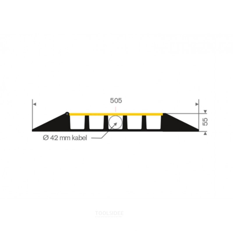 HBM 80 cm kabelbro/kabelkanal med klap og 5 kanaler