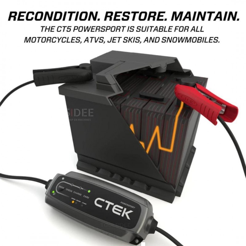 CTEK Chargeur de batterie CT5 Powersport, 12 volts, 2,3 Ah