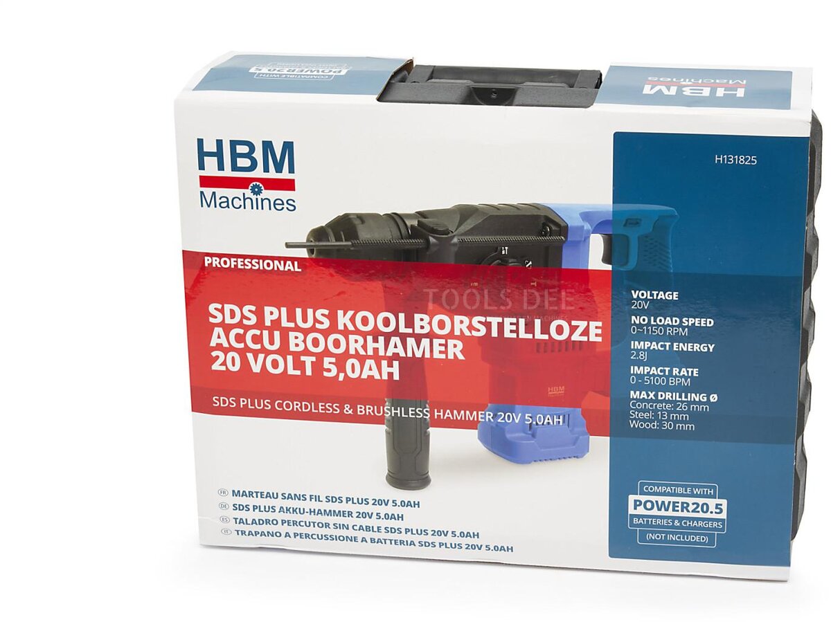 HBM SDS plus akku-bohrhammer 20 Volt Power20.5