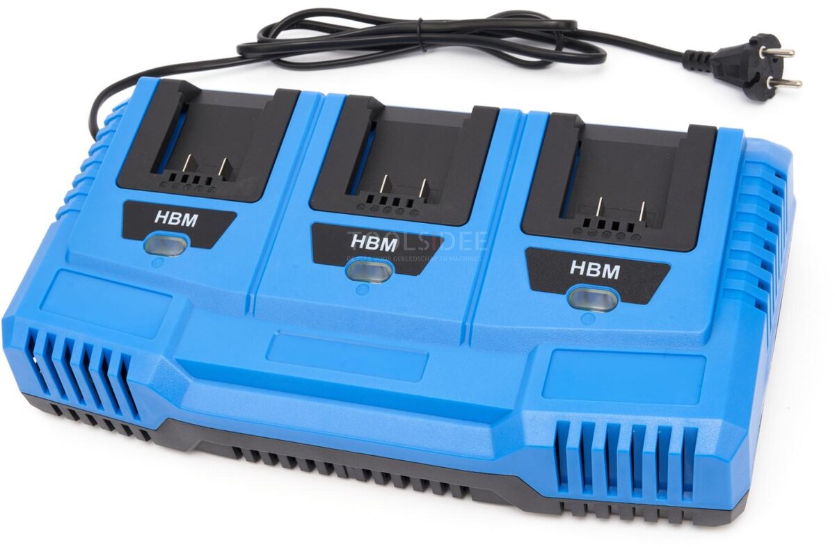 HBM 3-in-1-Ladegerät 20 Volt 2.0, 4.0 und 5.0 Ah Power20.5