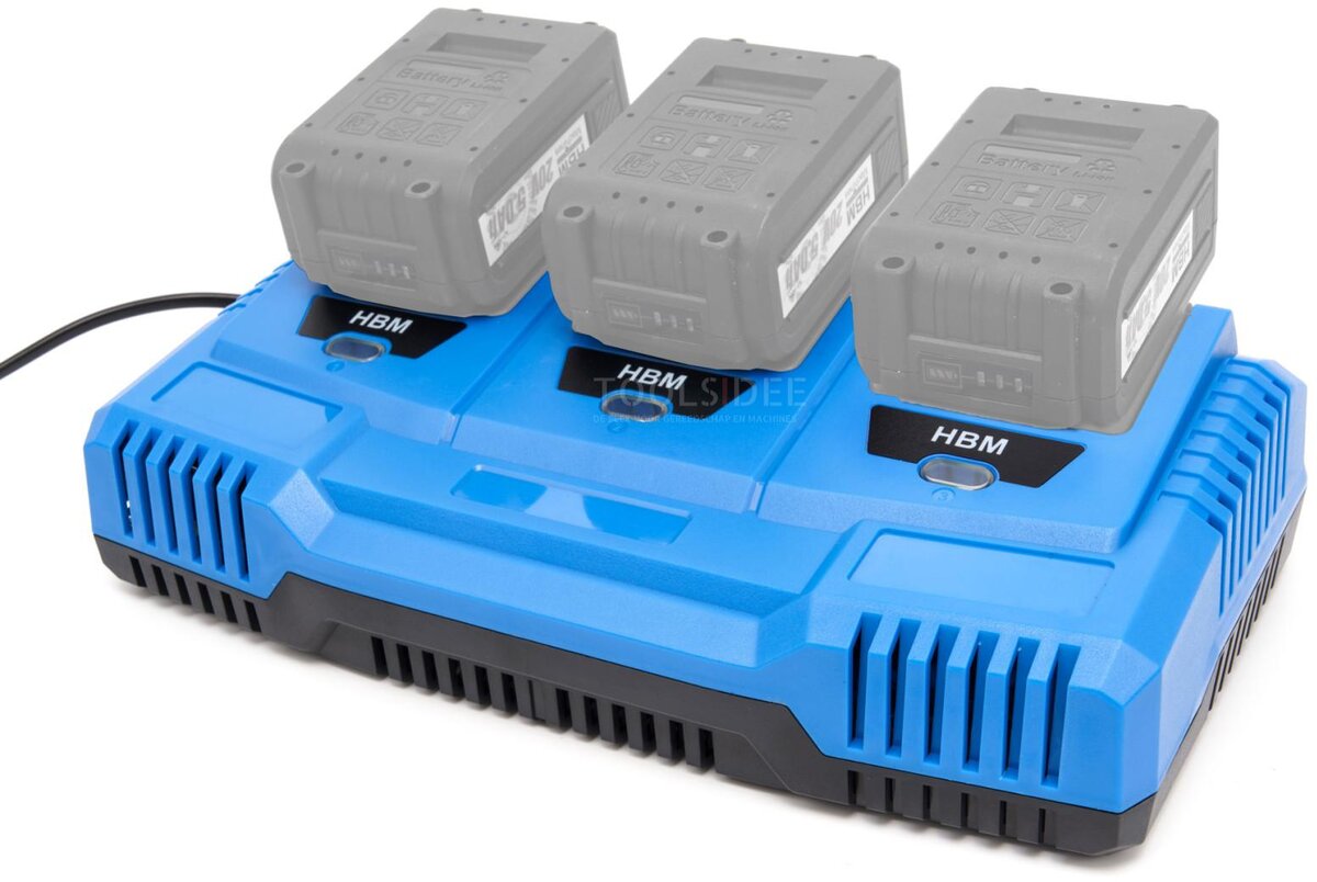 HBM 3-in-1-Ladegerät 20 Volt 2.0, 4.0 und 5.0 Ah Power20.5