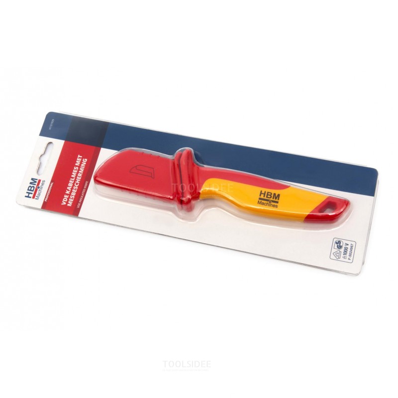 Cuchillo para cables HBM VDE con protección para cuchillos