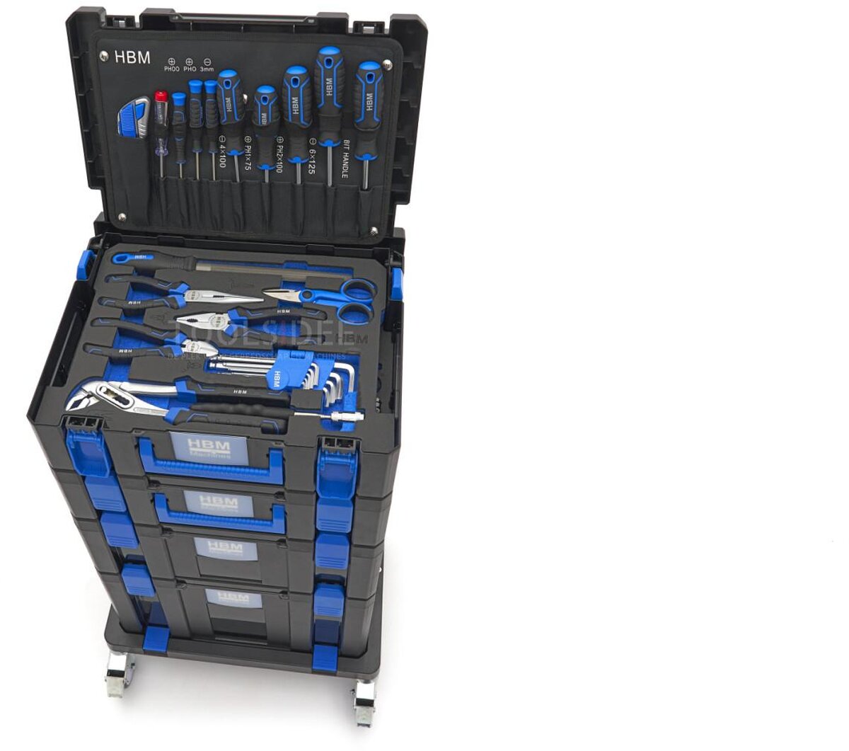 HBM mobil verktygsväska set 105 delar