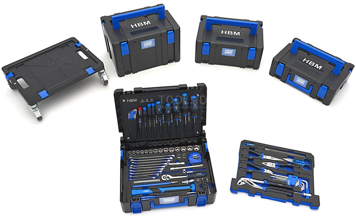 HBM mobil verktygsväska set 105 delar