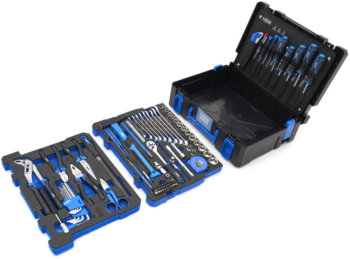 HBM mobil verktygsväska set 105 delar