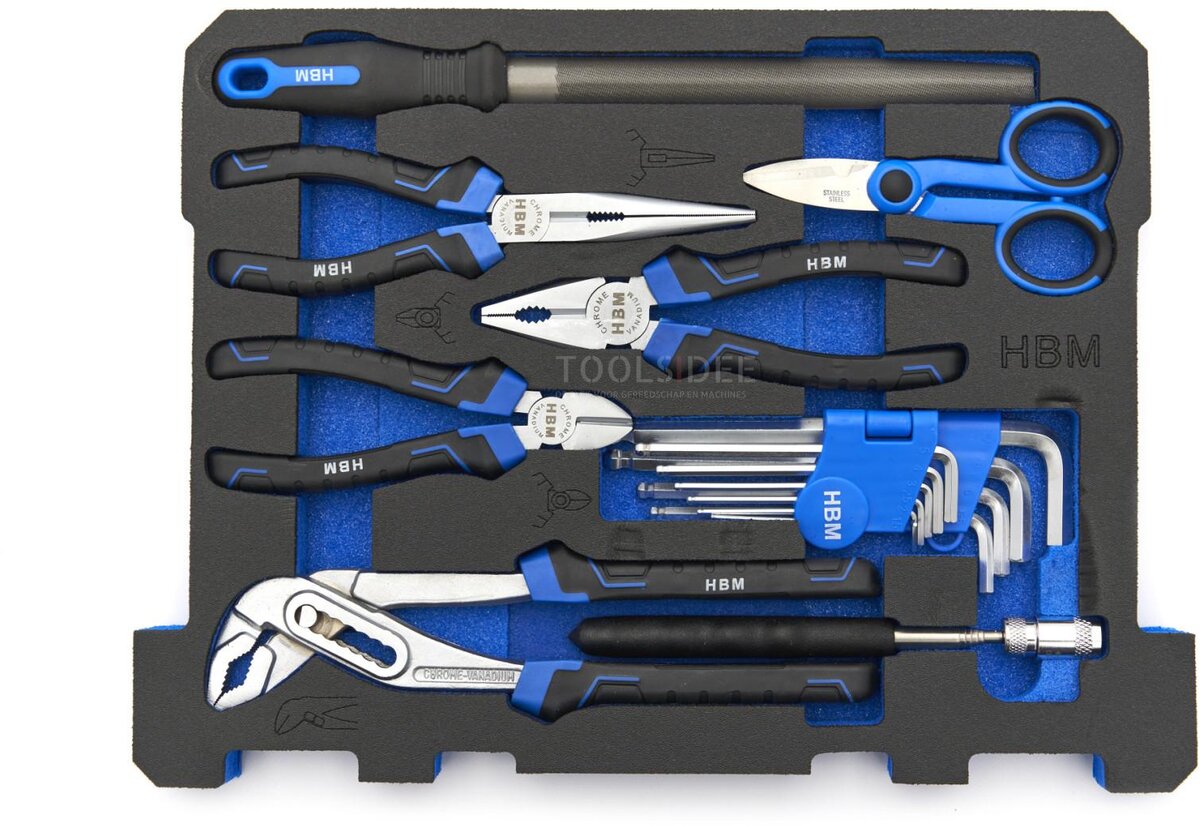 HBM mobil verktygsväska set 105 delar