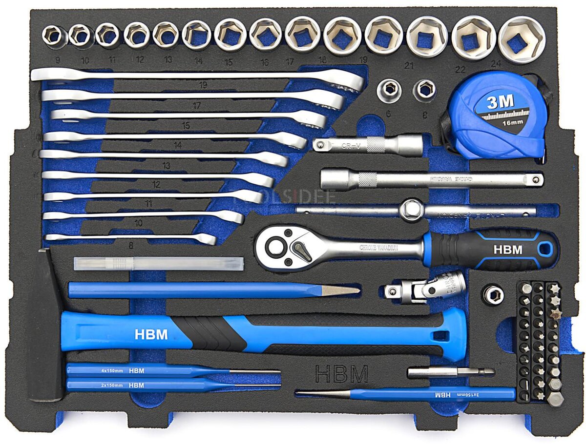 HBM mobil verktygsväska set 105 delar