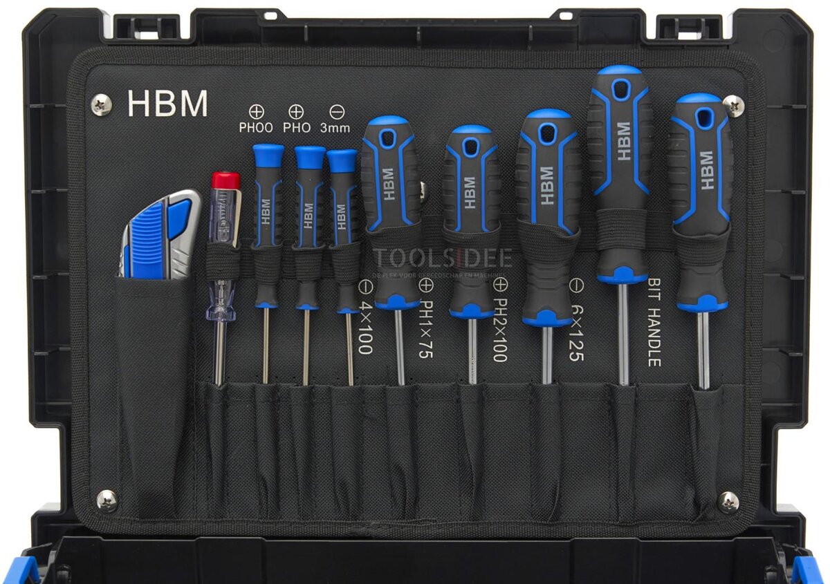 HBM mobil verktygsväska set 105 delar
