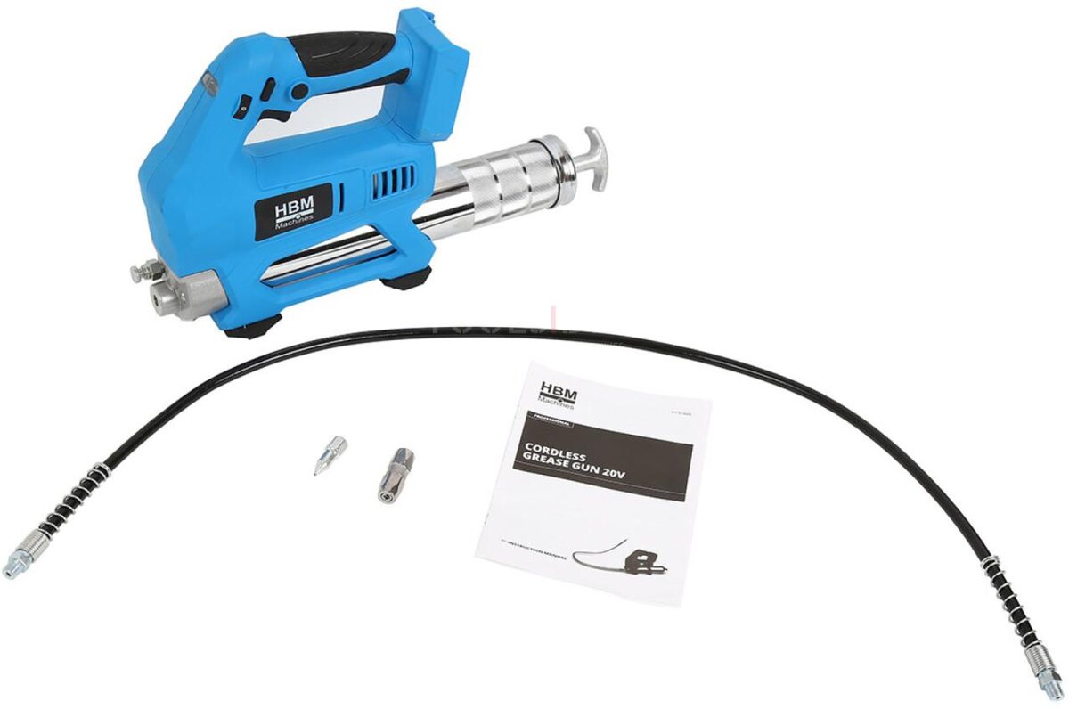 HBM batteri fedtsprøjte komplet 20 Volt Power20,5 HBM batteri fedtsprøjte komplet 20 Volt Power20,5