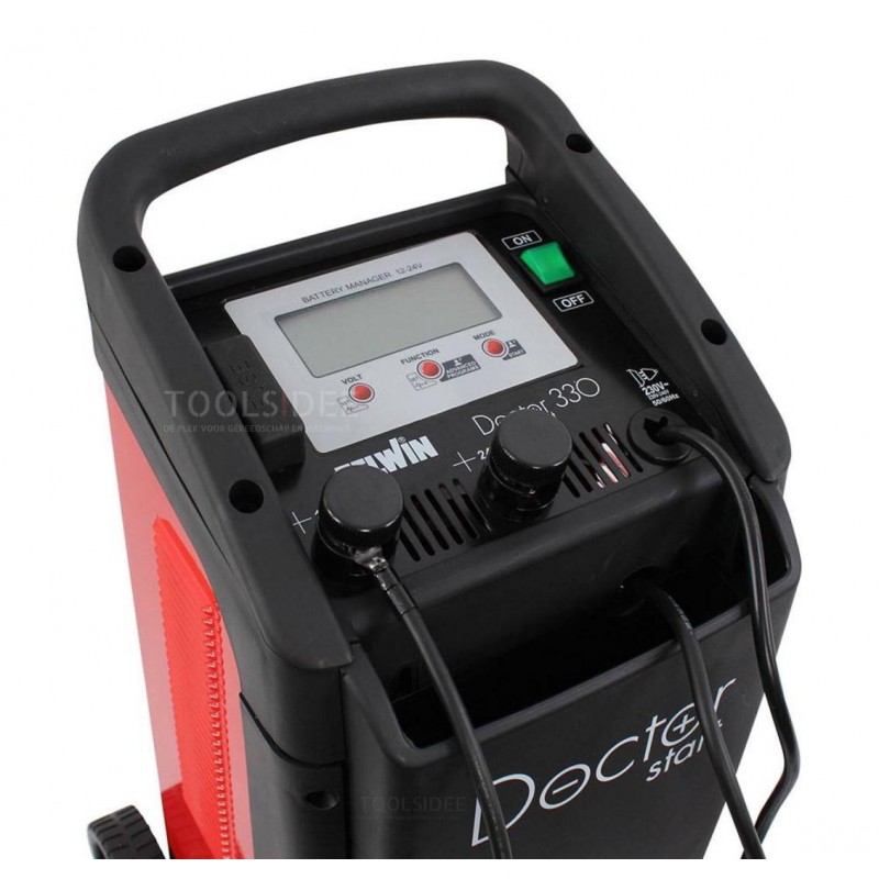 Doctor Start 330 mobiles Batterieladegerät, Starter-Booster, 230 Volt, 12 - 24 Volt 