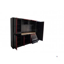 HBM expert modulært verkstedsystem, 10 deler, sort rød