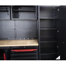 HBM expert modulært verkstedsystem, 10 deler, sort rød