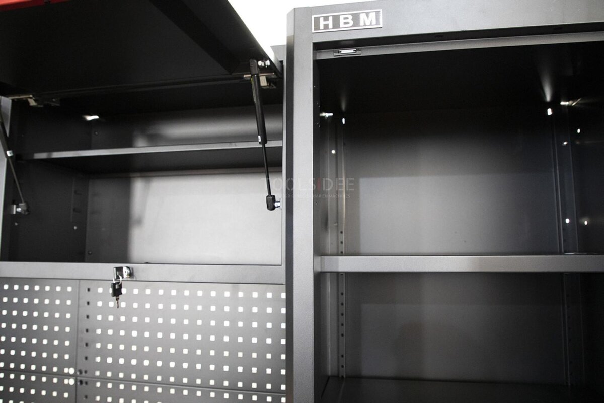 HBM expert modulært verkstedsystem, 10 deler, sort rød